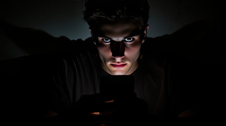 photograph mobile darkの素材