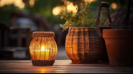 natural wicker lightの素材