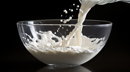 glass commercial milk productionの素材