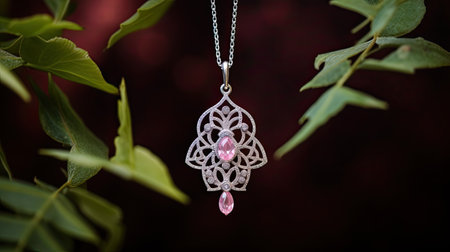 pendant pink hamsa handsの素材