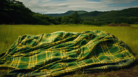 vibrant green yellow plaidの素材