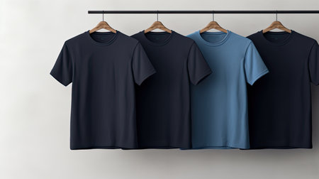 plain dark blue tshirt mock upの素材