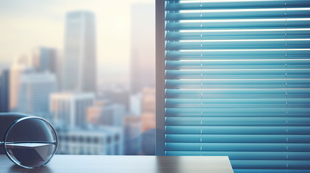 partially blurred interior window blindsの素材