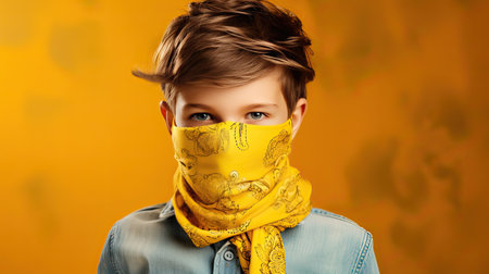 mask bandana yellowの素材