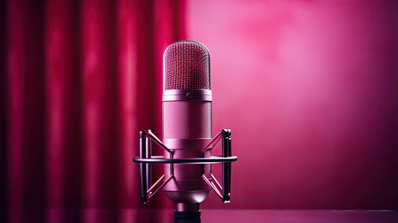 professional microphone pinkの素材