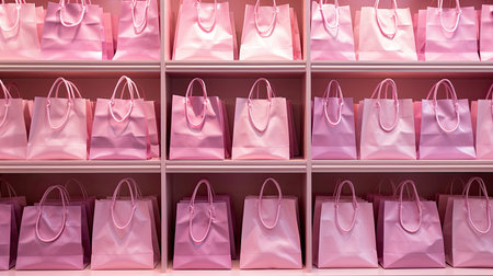 boutique pink shopping bagsの素材