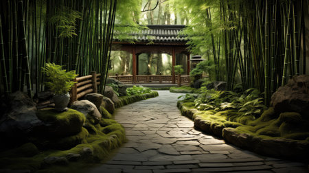 traditional chinese bamboo treesの素材