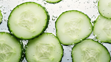 crisp fresh cucumber backgroundの素材