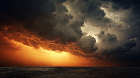 storm sun and cloudの素材