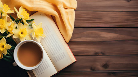 coffee yellow flat layの素材