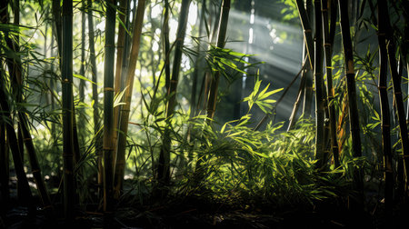 forest bamboo shadowの素材