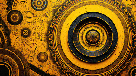 patterns yellow circle backgroundの素材