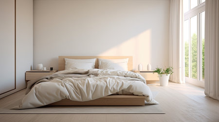 bedroom blurred clean house interiorの素材