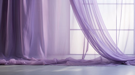 fabric curtain purpleの素材
