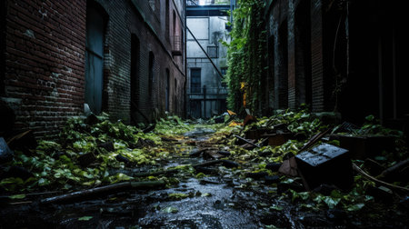 desolate dark alleyの素材