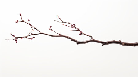 aesthetic branch plum isolatedの素材