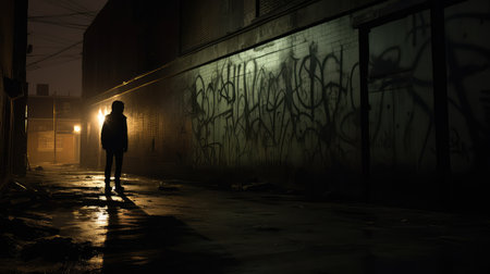 deserted dark and scary backgroundの素材