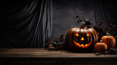 moody table pumpkin backgroundの素材