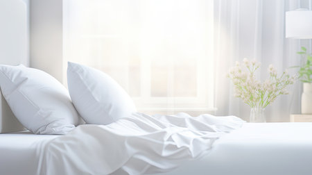 bed blurred interior home designの素材