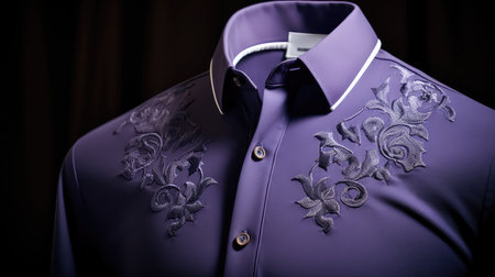 patterns purple poloの素材