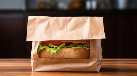 salad brown lunch bagの素材