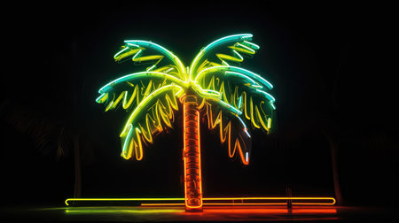 palm neon light freeの素材