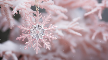 delicate pink christmas ornamentsの素材