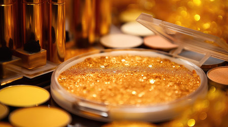 makeup yellow glitterの素材