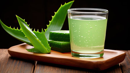 green aloe vera plant isolatedの素材