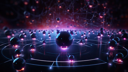 technological atom backgroundの素材