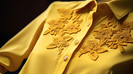 intricate yellow shirtの素材