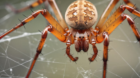 closeup brown widow spiderの素材