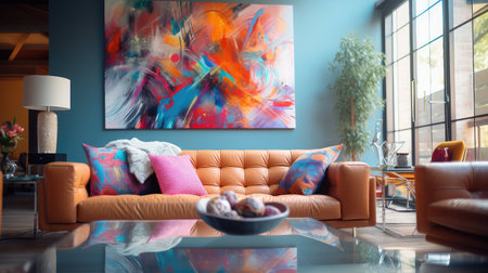 vibrant blurred interior decorの素材