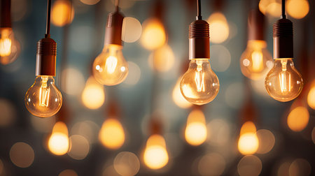 minimalist light bulbs backgroundの素材