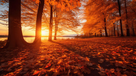 forest warm light backgroundの素材