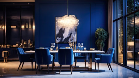 room blurred navy interiorの素材