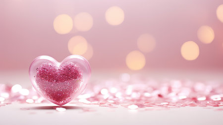 sequins pink sparkle heartの素材