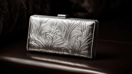 elegant silver pouchの素材