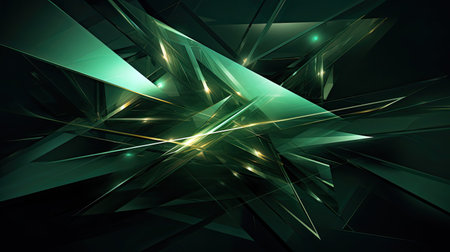 geometric dark green abstractの素材