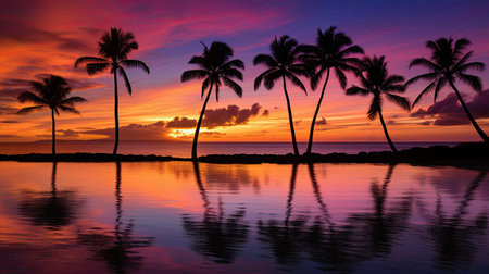 vibrant sunset sunの素材