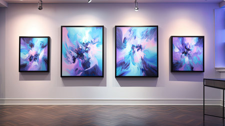 gallery blue and purple abstractの素材