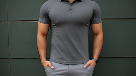 classic gray polo shirtの素材