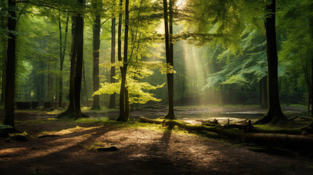 sun light shining throughの素材