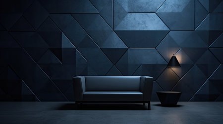 sheen dark blue textured wallの素材