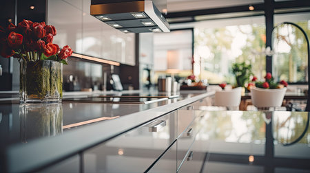 modern blurred luxury home interiorの素材