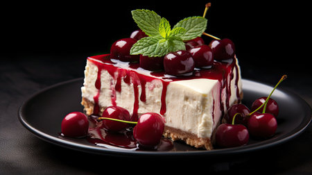 dessert slice cherry backgroundの素材