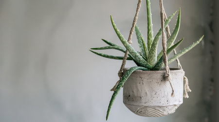 macrame aloe vera potの素材