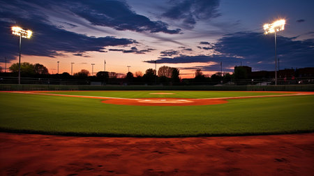 vibrant baseball field lightの素材