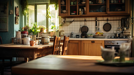 charm blurred kitchen interiorの素材