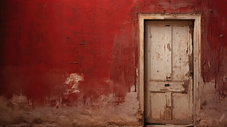 peeling dark red paintの素材